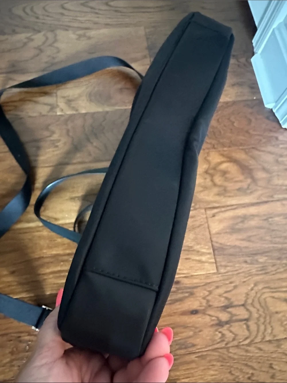 kate spade Black Nylon Laptop Messenger with Top Handles and Crossbody Strap